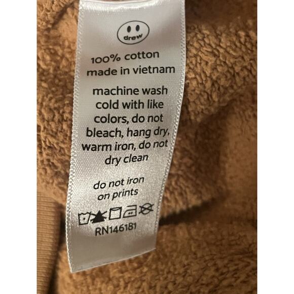 Drew House Justin Bieber Logo Hoodie•S•Mustard Gold Yellow Heavyweight Oversized - Picture 10 of 10